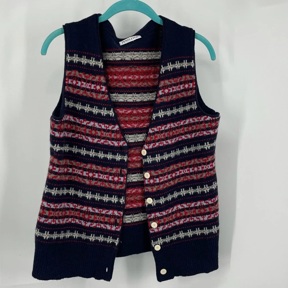 Pendleton Wool Sweater Vest Small - image 1